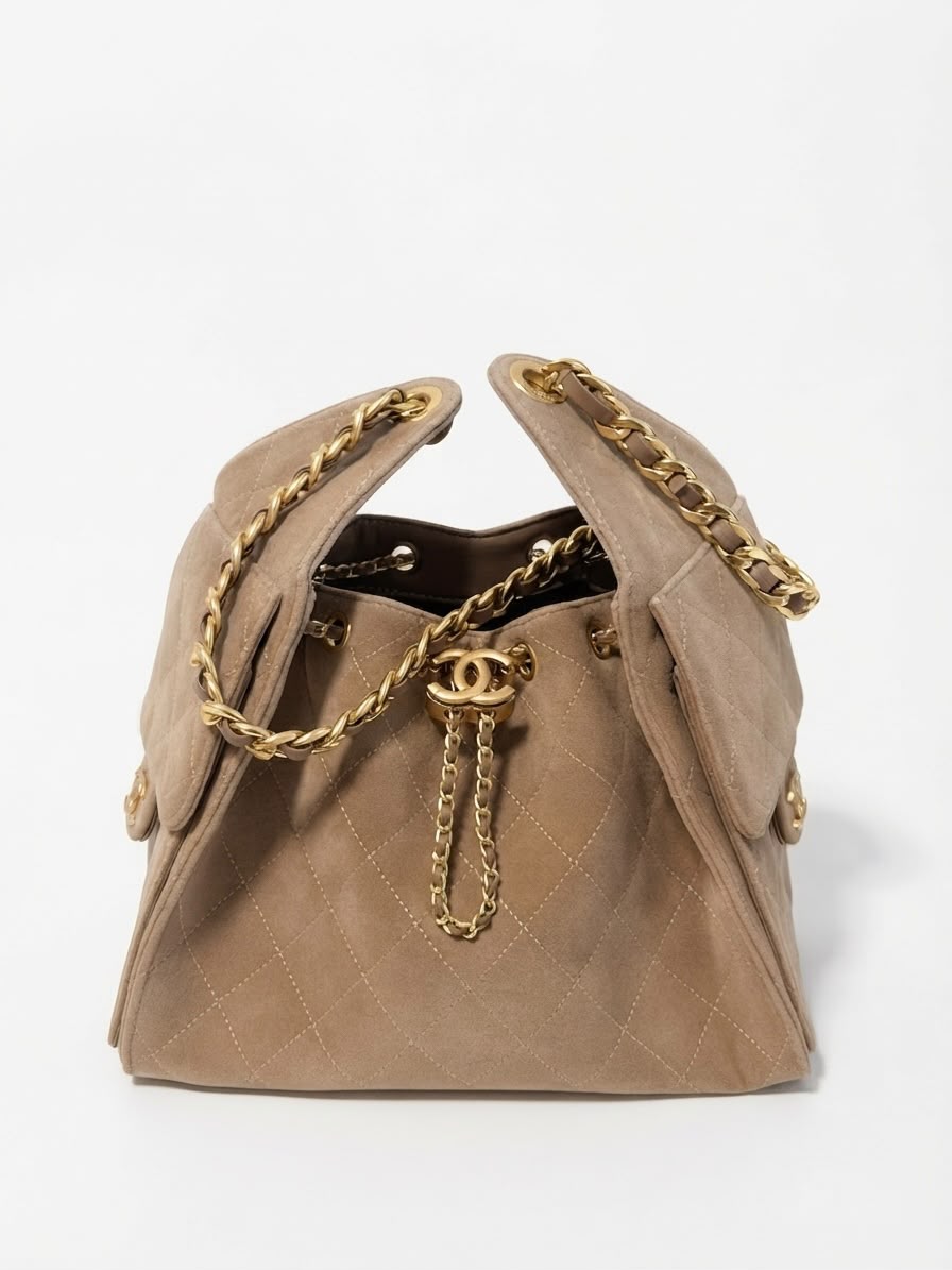 CHANEL CHAIN DRAWSTRING BAG
