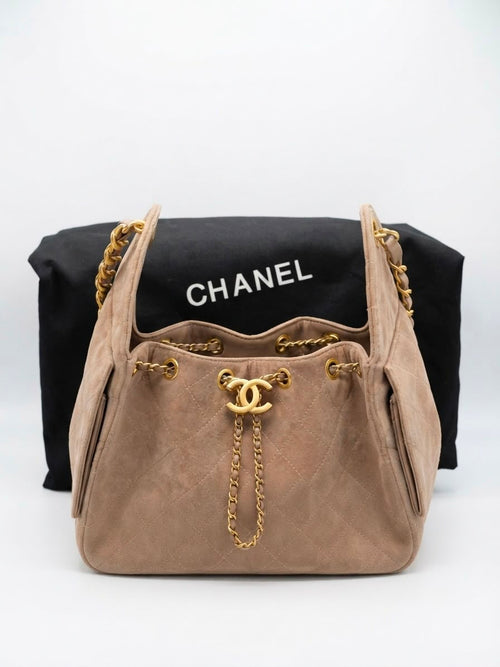 CHANEL CHAIN DRAWSTRING BAG