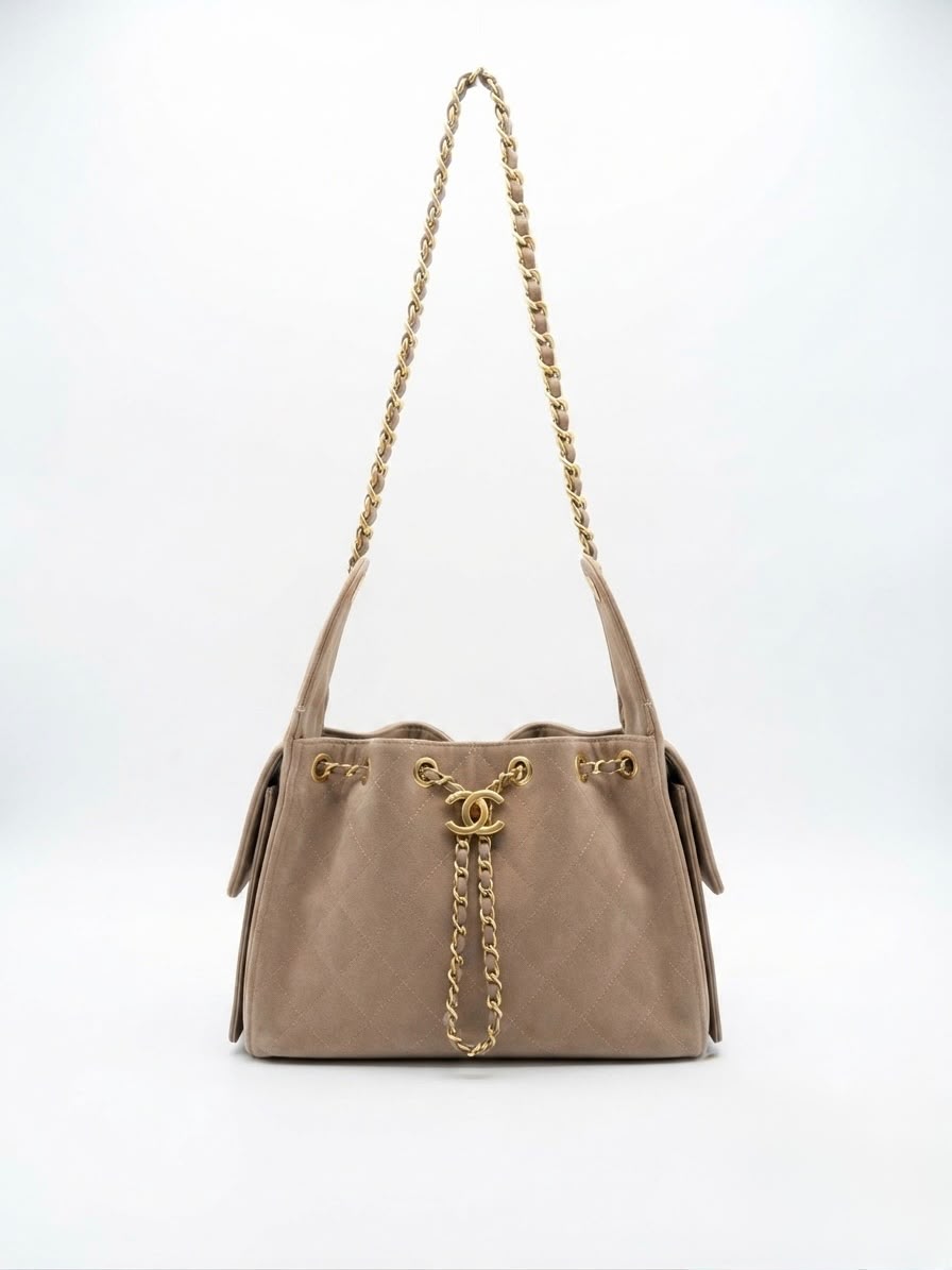 CHANEL CHAIN DRAWSTRING BAG