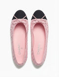 CHANEL TWEED CAP-TOE BALLET FLATS