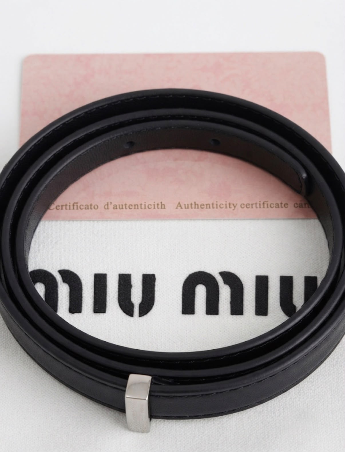 LUXE MIU MIU LEATHER BELT