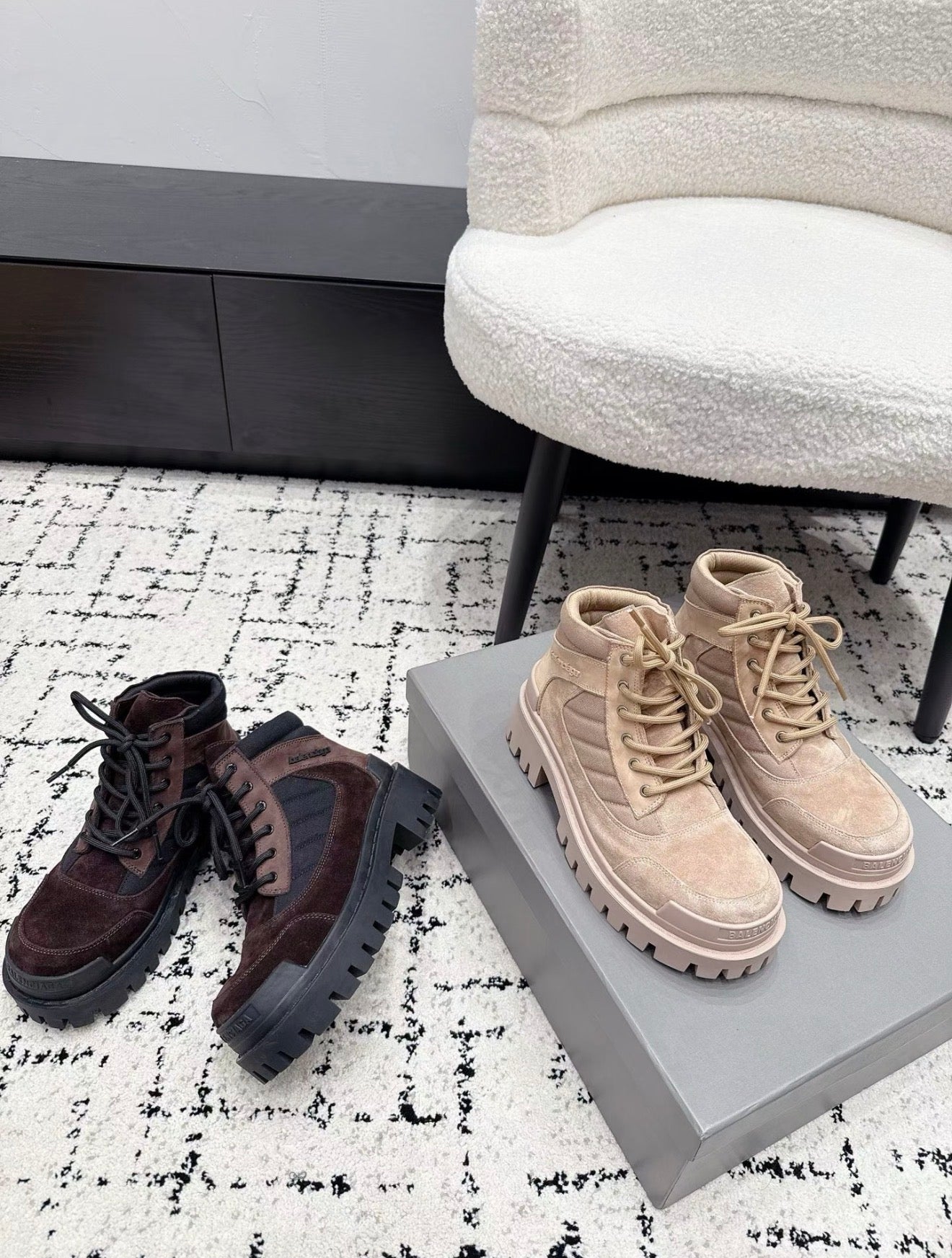 LUXE PLATFORM LACE-UP BOOTS