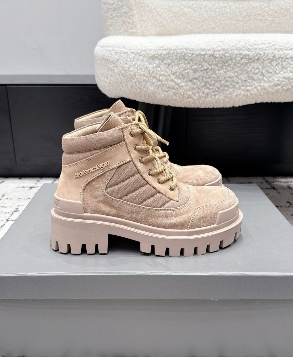 LUXE PLATFORM LACE-UP BOOTS