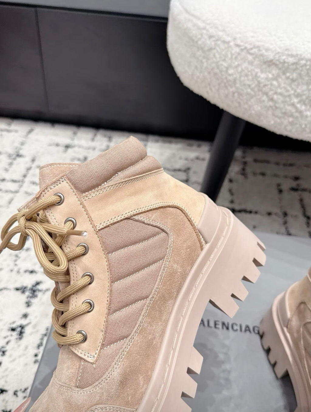 LUXE PLATFORM LACE-UP BOOTS